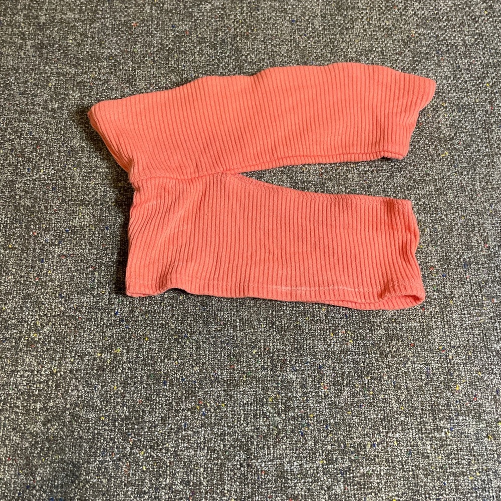 Coral tube top